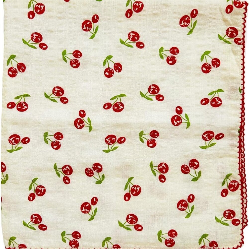 21"x21" Cotton Bandana for Women, Super Soft Puckered Fabric, Neck Scarf for Wom